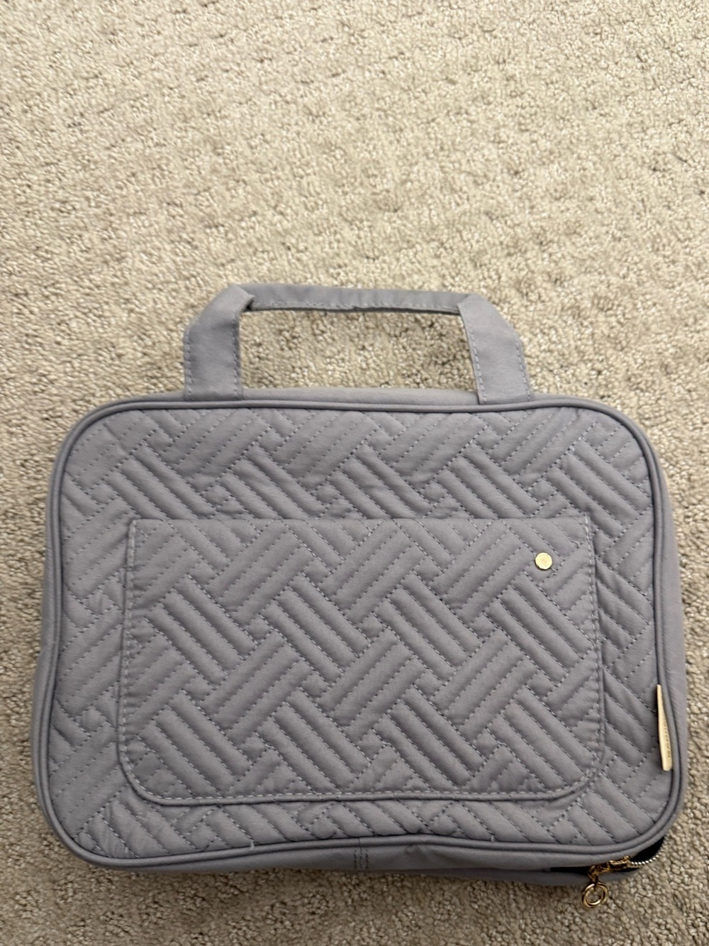 BAGSMART Quilted Travel Organizer Tote with Top Handles & double zipper